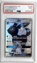 V1076: 2019: FA/UMBREON GX: SV69/SV94: HIDDEN FATES: PSA 9: MINT: 87502375